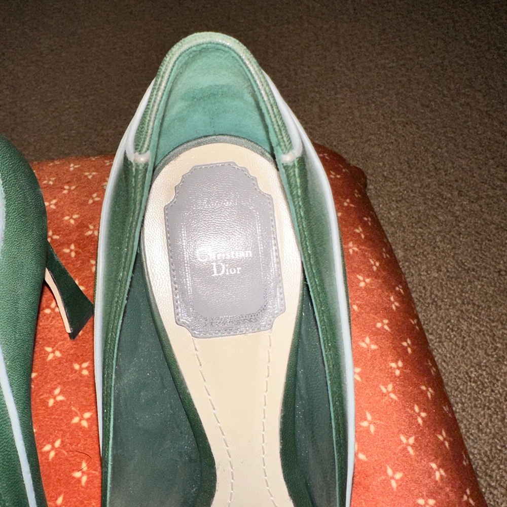 New! Dior Chromatic Pump 10cm Perle. Hunter Green. Size 40.5 (10.5) - Picture 5 of 7